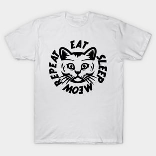 Eat Sleep Meow Repeat T-Shirt